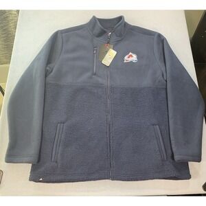 NWT Antigua Colorado Avalanche NHL Fleece Pullover Jacket Mens XL